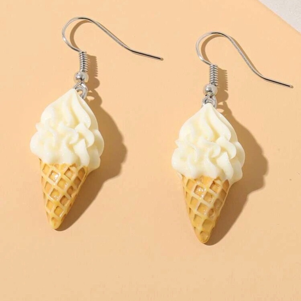 Ice Cream Cone Drop Earrings